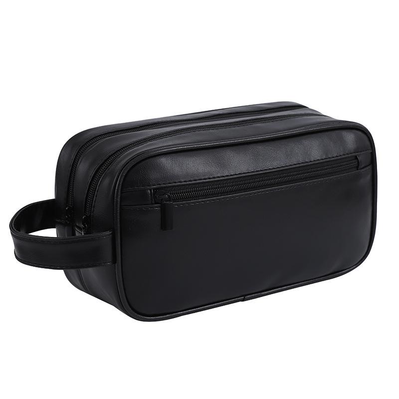 Multi Pockets PU Toiletry Bag for Women Men Travel Essentials Makeup Bags Waterproof Hanging Bag Cosmetic Washing Organizer Bag