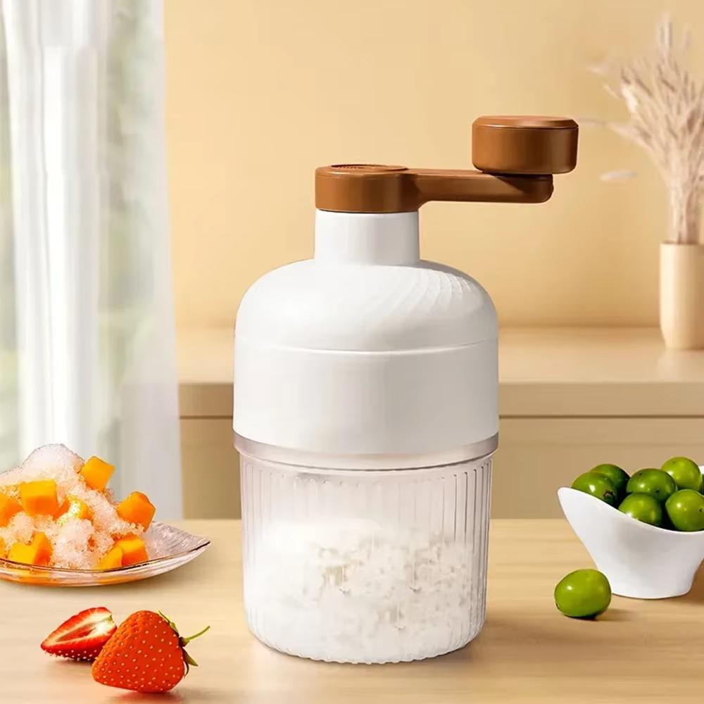 Manual Shaved Ice Maker Machine Set With Ice Trays Ideal for Making Snowcones and Slushy Household Portable Small Hail Machine