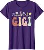 Grammy Gifts Women Wildflower Floral Design Grammy T-Shirt Women's Fashion Nana Gigi Grandma Tees Yaya Mimi Mother's Day Clothes