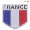 Style de voiture 3D aluminium France drapeau emblème Badge voiture autocollant décalcomanies voiture-style