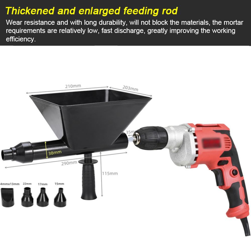 Electric Caulking Machine Door Window Grouting Device Mortar Automatic Filler Electric Drill Joint Black