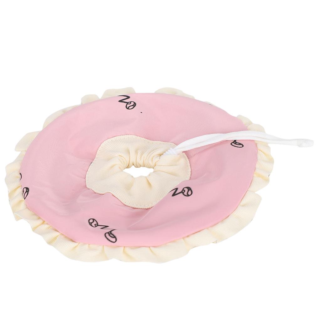 Small Pet Elizabeth Collar Protective Circle Nursing Ring for Guinea Pig Rabbit Sugar Glider Pink L Size