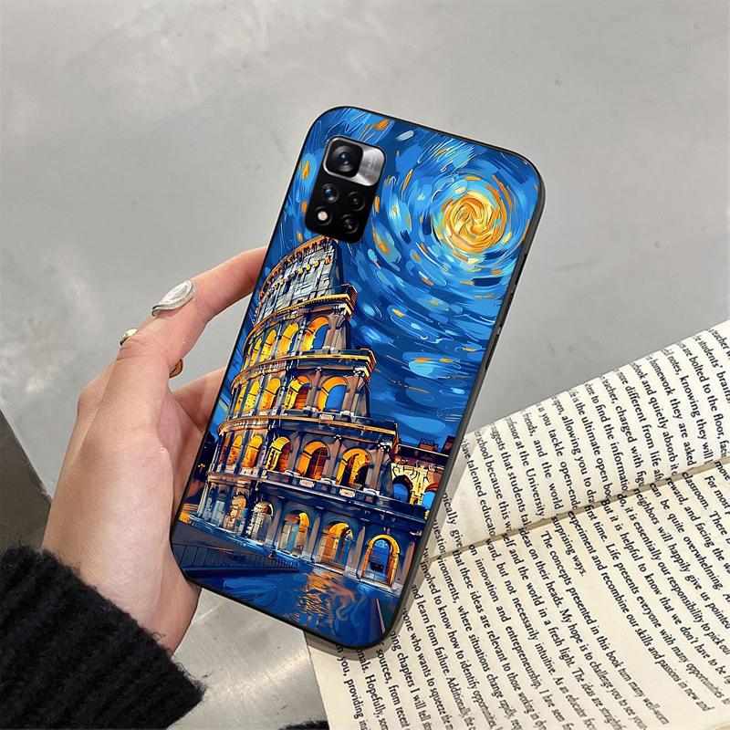 

Phone Case For Xiaomi Redmi note 14 Pro 14 13 12 11 10 Pro 14S 12S 11S Redmi 14C 13C 10 Star Night Scenery Redmi Note 10 Pro 4G
