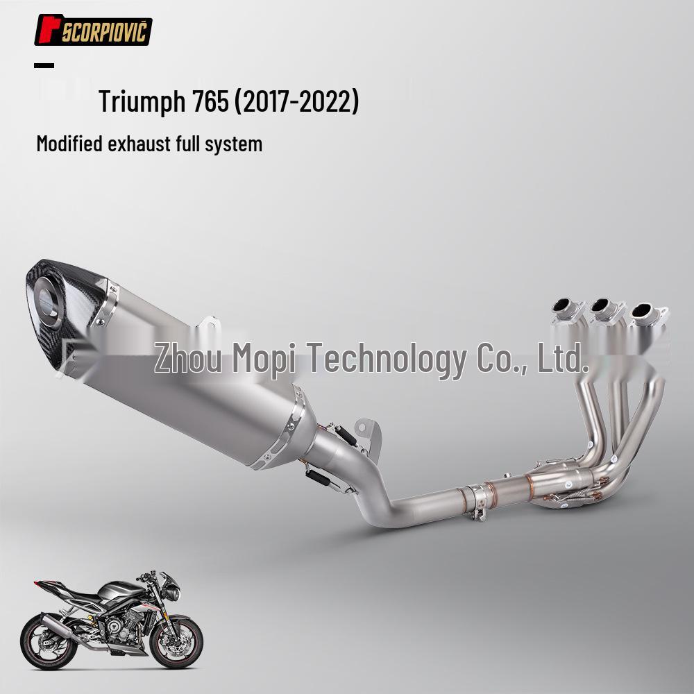 Triumph 765 Titanium Alloy Exhaust System Set (2017-2024) - Non-Destructive Install