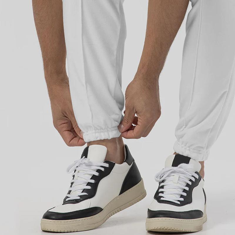 Neue Herren-Sporthose Einfarbige Freizeithose Locker sitzende Jogginghose mit Bündchen an den Beinen