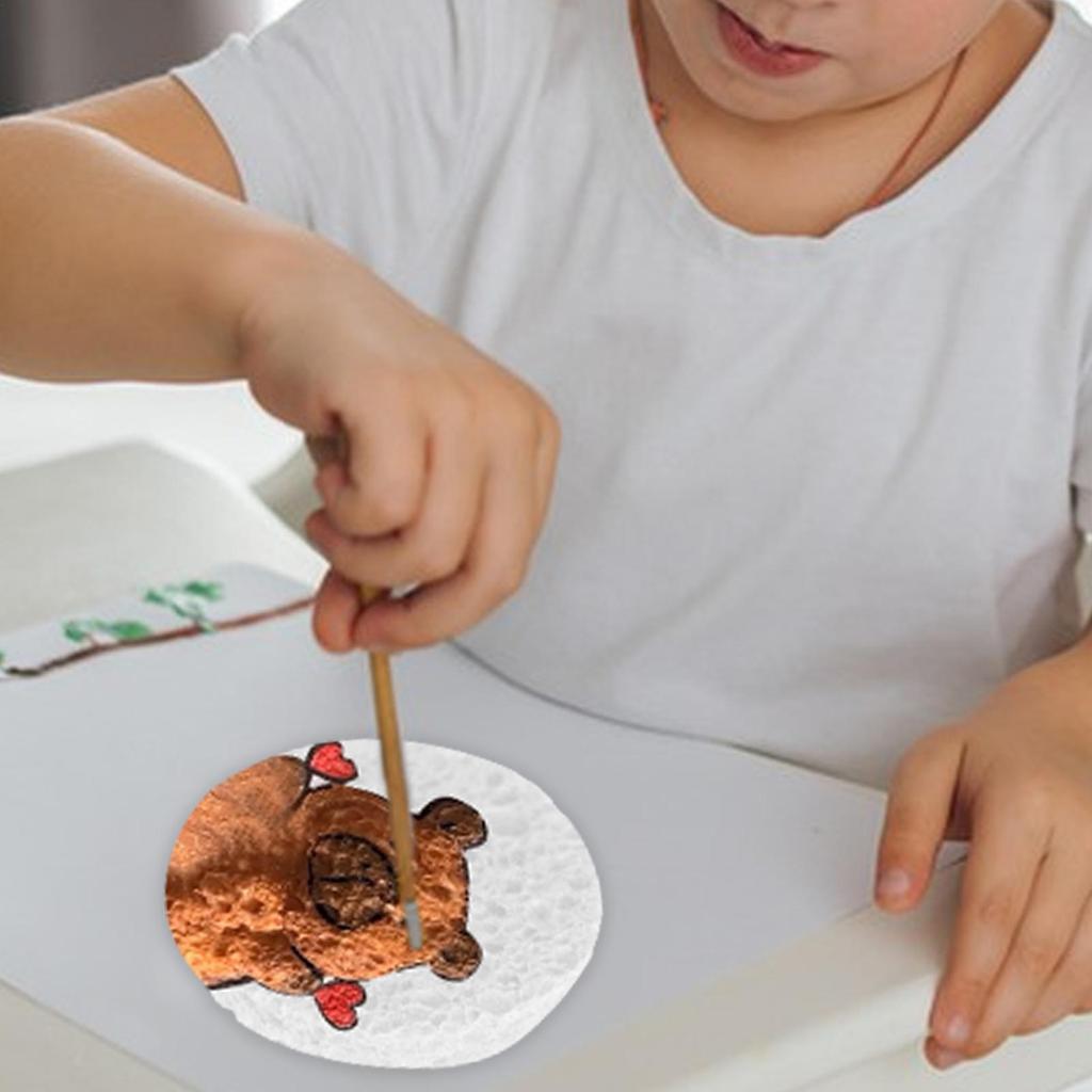 10pcs 6.5cm round Foam Texture Painting Paper for Kids DIY Drawing Art Educational Craft Sponge Canvas Board Handicraft Toy