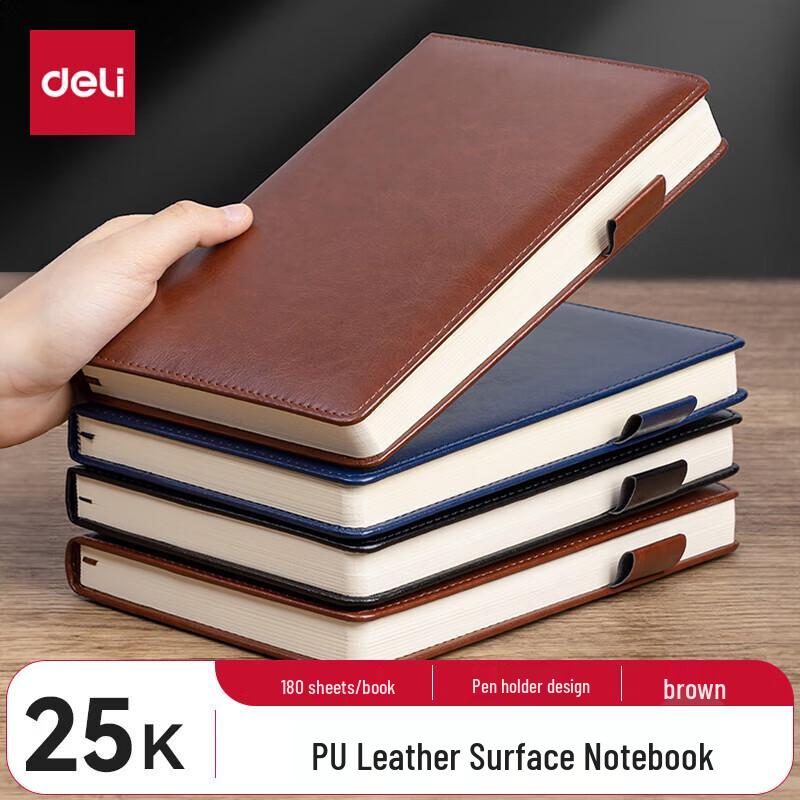Deli 22298 A5 Brown Notebook