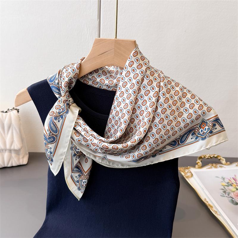 70*70cm Luxury Square Scarves Women's Silk Scarf Bandana Neckerchief Neckties Hairbands Foulard Shawl Fashion