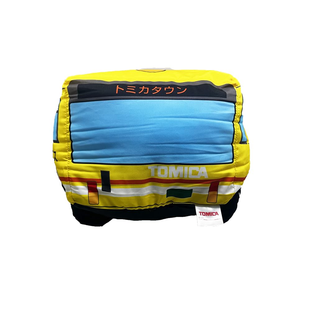 Tomica Official Oversized Plush Toy Cushion, Approx. 42cm, Big (Yellow)