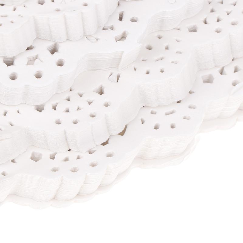 150 Stück Runde Papierdeckchen Spitzenkrempe Cupcake-Pad für frittierte Lebensmittel Dessert Cookies Party Hochzeit Keks Kuchen Geschirr Cup Pad