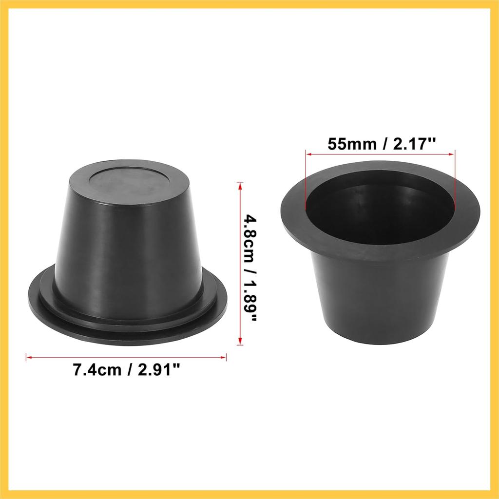 2pcs 55mm Car Rubber Housing Seal Caps Headlight Dust Cover Waterproof Dustproof Caps Auto Replacement Parts
