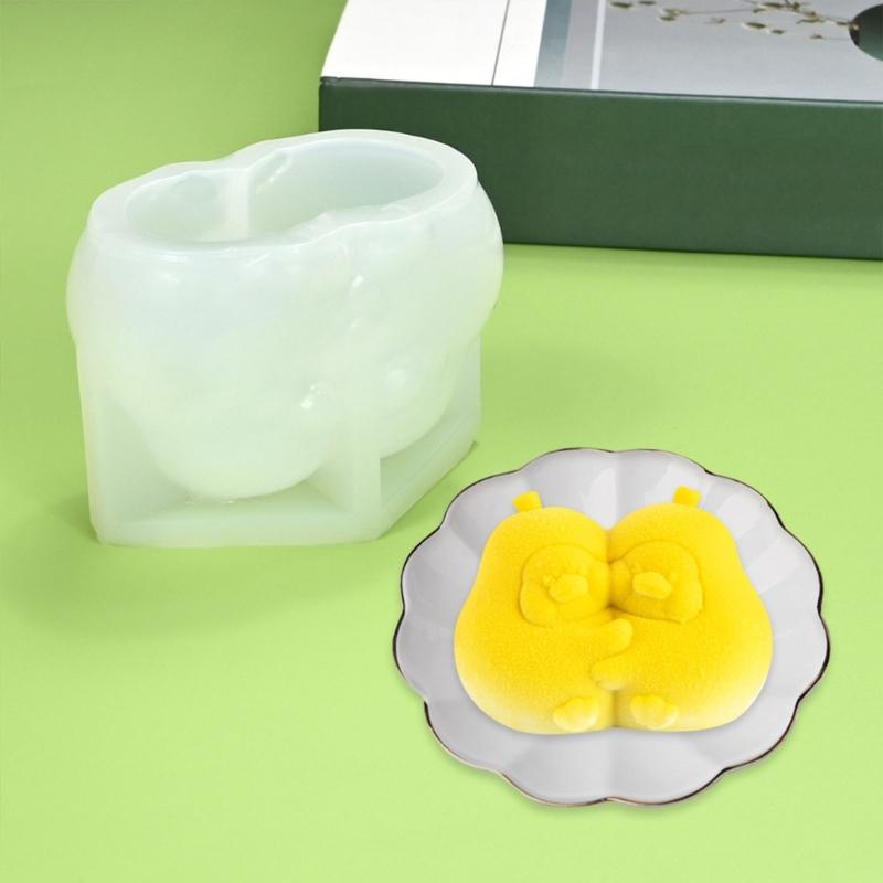 Chocolate Molds Lovely Animals Shape Silicone Molds Mousses Cake Decorating Molds Baking Tool for Mousses Cake, Pastry