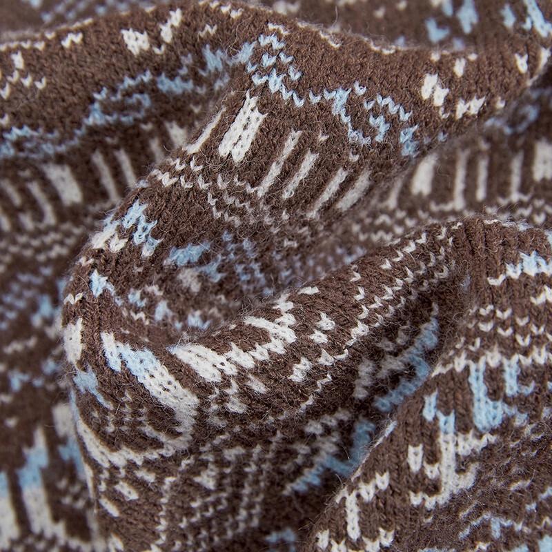 Women's Fair Isle Round Neck Knitted Cardigan