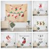 New Year Christmas Theme Socks Pattern Living Room Bedroom Decorative Tapestry