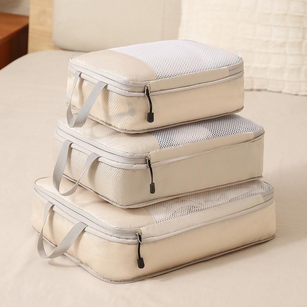 3pcs Multifunctional Travel Compression Bags Large Capacity Storage Mesh Bags  Carry on Luggage