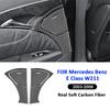 For Mercedes Benz E Class W211 2003-2009 Carbon Fiber Auto Inner Door Storage Box Panel Switch Cover Trim Decoration Sticker