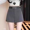 2025 New Korean Style Women's High Waist White Summer Shorts, Slimming Wide Leg Casual Pants