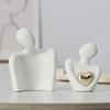 1PC Romantic Love Embrace Statue Pottery Couple Set Bedroom Decor Ideal Valentine's Day Christmas Gift S/L Ornament