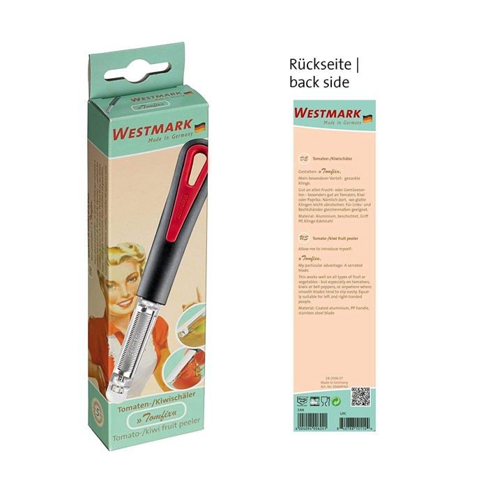 Eplucheur - Westmark - 6046RT60 - Retro-Tomfix - Noir/Argent - PP/TPE/Aluminium - 18,5 cm