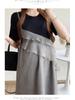 Sommer 2026 Damen Patchwork-Kleid im koreanischen Stil, Zweiteiler-Optik: Schicker, Trendiger und Jungendlicher Mid-Length Rock.