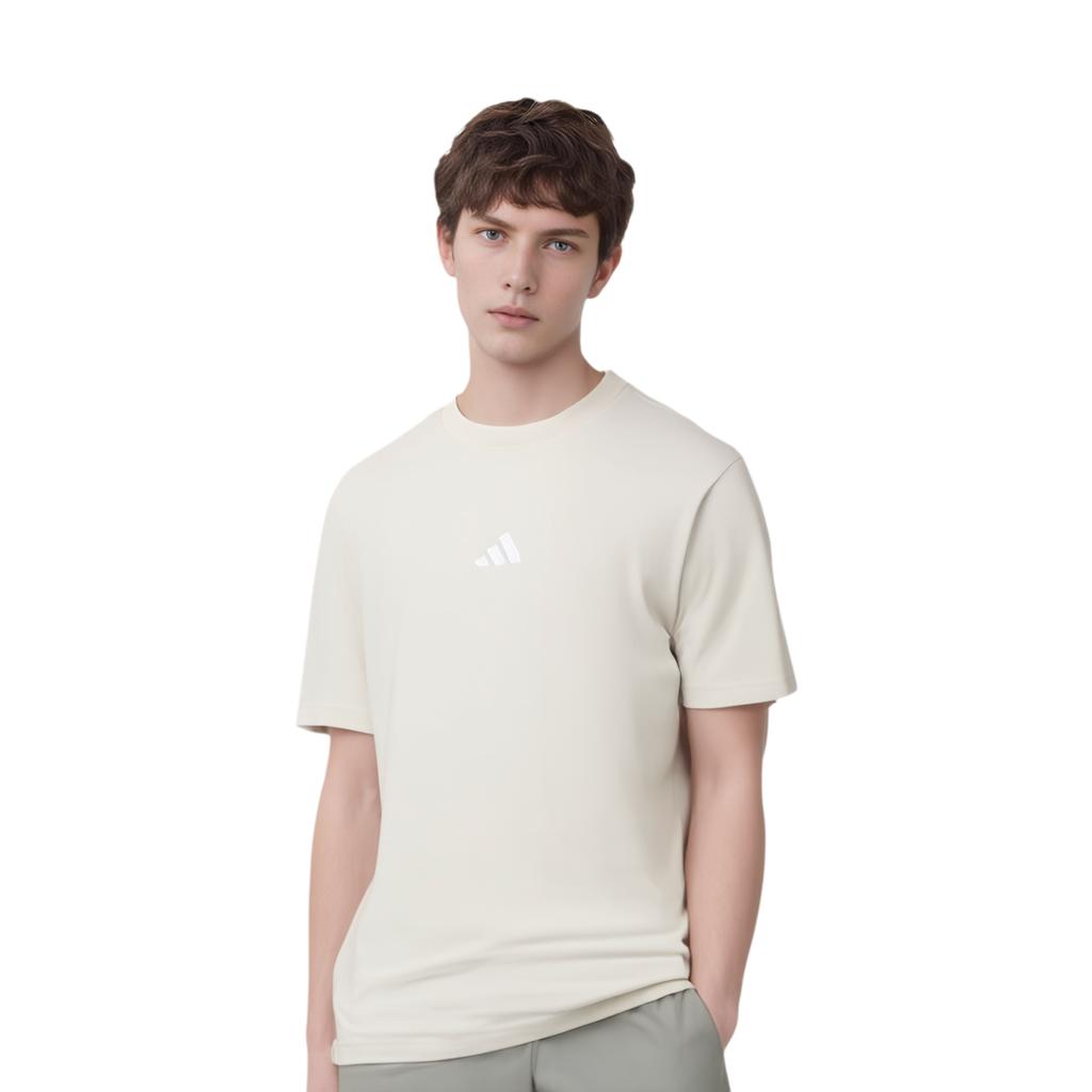 adidas Camiseta de Manga Corta con Cuello Redondo y Logo Essentials Sportswear para Hombre Tops Aluminio JD1779
