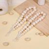 2pcs Northern Europe Wooden Ins Wind Wooden Bead Curtain Straps Hand Woven Cotton Rope Handmade Wooden Bead Curtain Ties