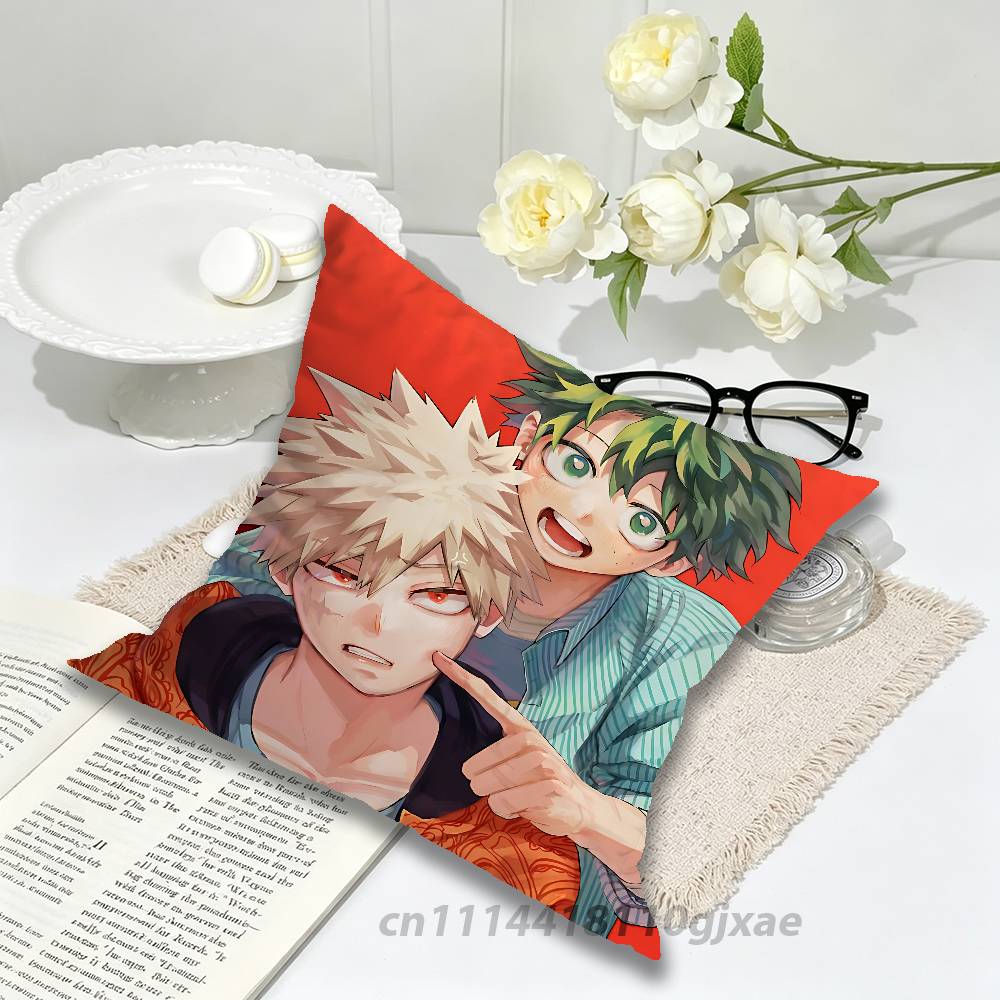 Deku Bakugou Shouto Hero AAcademia Pillow for Sofa Seat Chair DecorativeModern Home Decor Print Throw Cushion
