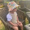 Boys Girls Fisherman Cap Spring Summer Outdoor Kids Sun HatDouble Sided Baby Bucket Hat Letter Embroidered