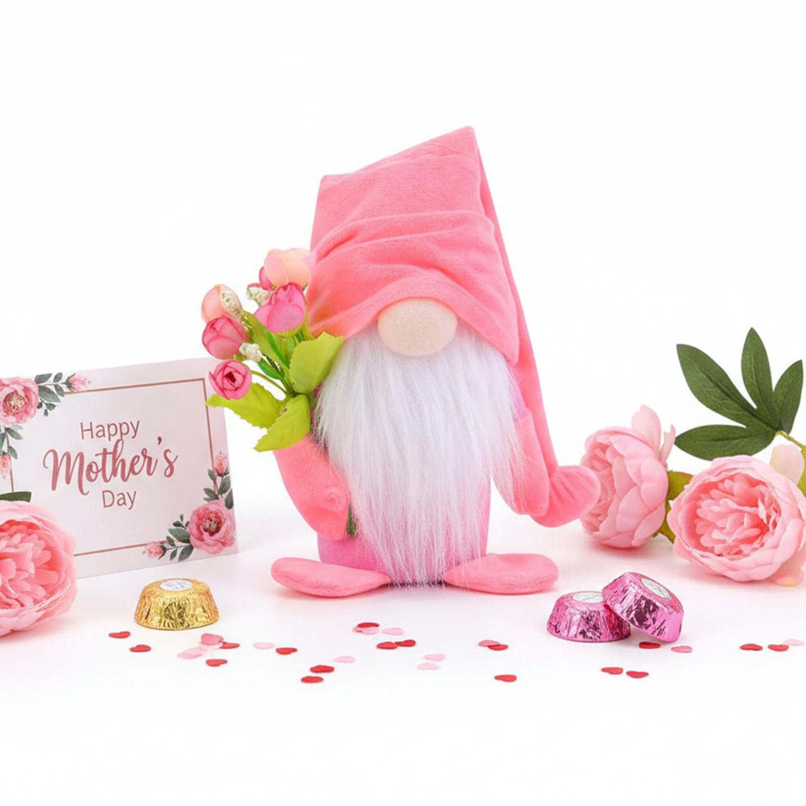 

Spring Gnome Plush 7.87in Gnomes Easter Table Decoration with Pink Hat and Tulip Mother Day Tables Topper for Home Decor China Mainland