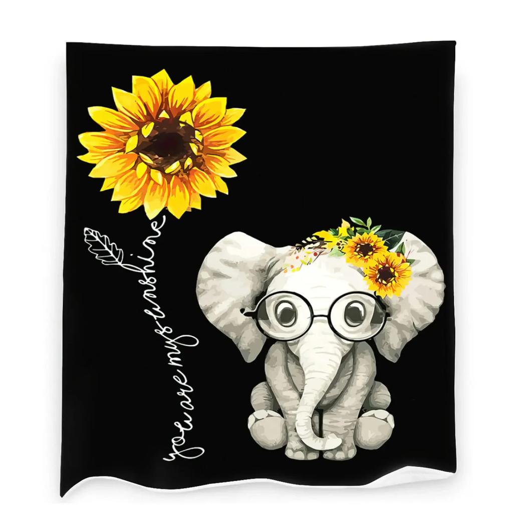 Sunflower Print Super Soft Throw Blanket for Bed Couch Sofa Lightweight Travelling Camping Throw Size for Kids Adults Women Boys