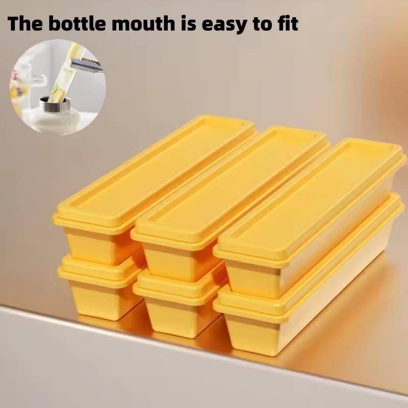 Pommes Frites Eiswürfelform Langes Stäbchen Silikonform für Gefrierschrank Hausgemachte Eisstiele Cocktail Maker Küchenwerkzeug 6