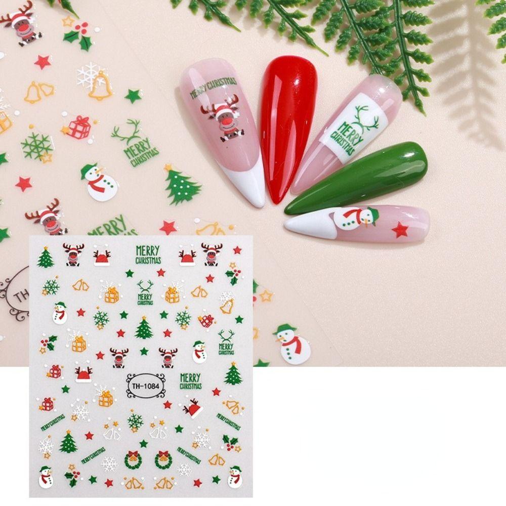 Adhesive Nail Salon Manicuring Nail Decals Christmas Nail Sticker Nail Art Sticker Nail Decoration