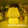 Italian Designer Glass Desk Lamp Glass Table Bedside Lamps Vintage Striped Small Mushroom Led Night Light Home Decor Desk Lamp