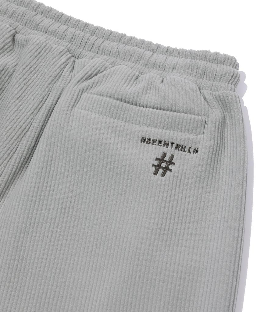 BEENTRILL Corduroy Fleece Sweatpants (Warm Grey)