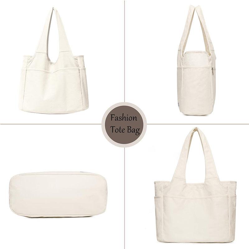 Trendy Portable Oxford Cloth Women's Cloth Bag, Casual Multi-pocket Large-capacity Travel , Waterproof Shoulder Bag SG