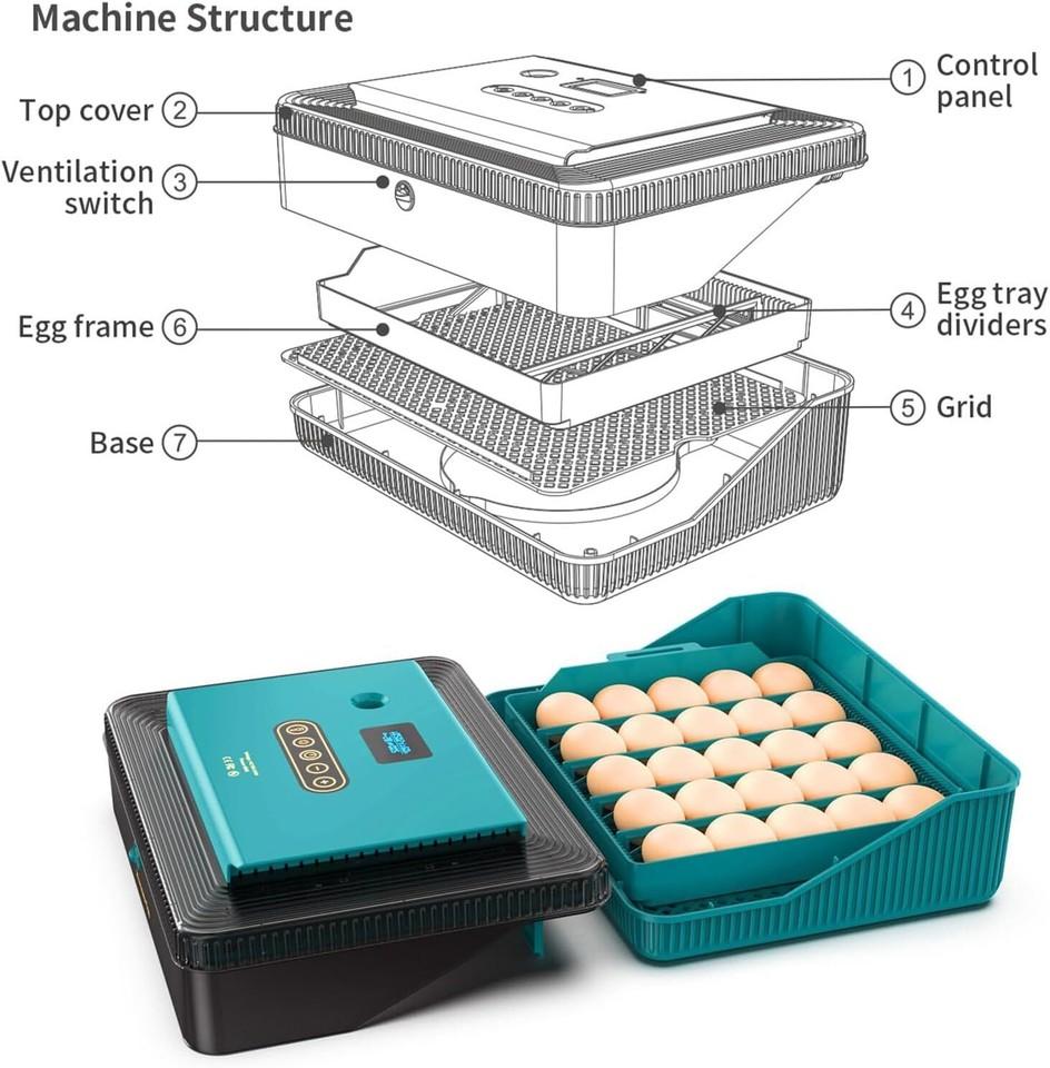25 Egg Digital Incubator Fully Automatic Hatching Machine Automatic Water Supply