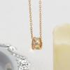 Vintage Double Ring Cubic Zirconia Pendant Necklace for Women