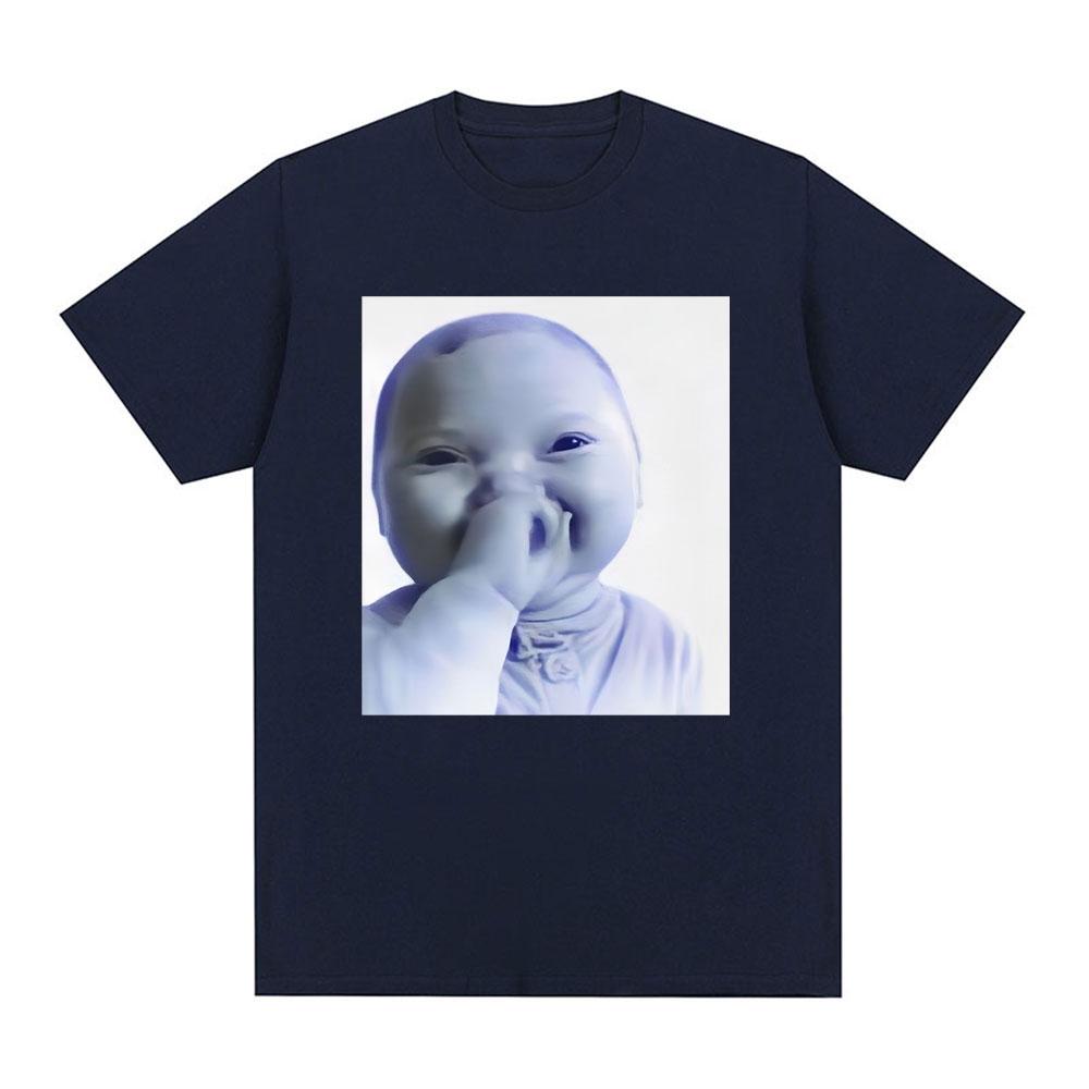 Ai Baby Meme Tuff Baby T-Shirt Brainrot Baby Lachendes Ai Kind Lustiges Meme T-Shirt Gen Alpha Humor Baumwolle Kurzarm T-Shirts