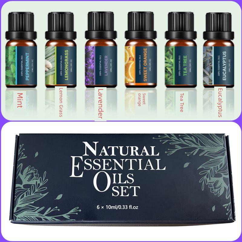 

Oil Diffuser, Small Elf Bubble Aromatherapy Machine, Automatic Fragrance Spray, Wireless Atomization Sensor Aroma Machine, Bedroom Car-Mounted Type 6 Bottles of Commonly Used Essential Oils