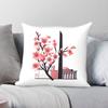 Cherry Blossom Washington Monument Square Pillowcase Polyester Linen Velvet Printed Pillow Room Cushion Cover Wholesale X