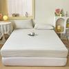 Simple abraded striped mattress single piece washed cotton non-slip fixed mattress cover bed cover Simmons mattress dust protection