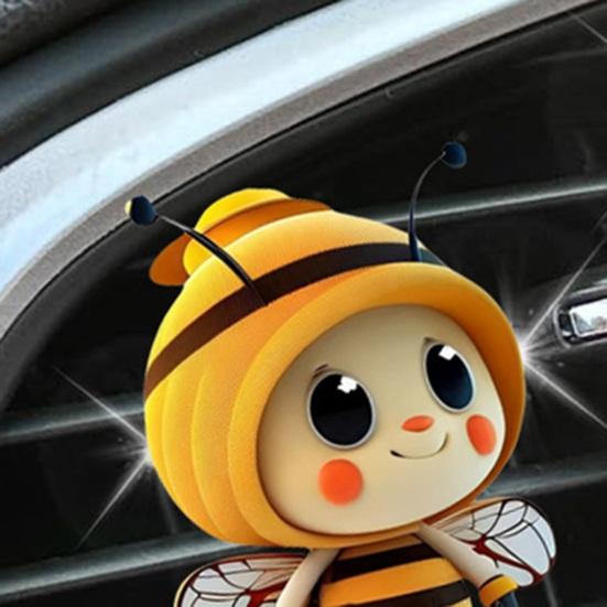 Little Bee Car Vent Clip Air Freshener Cute Auto Interior Perfume Holder for Car AC Vents Bee Shape Car Accessories