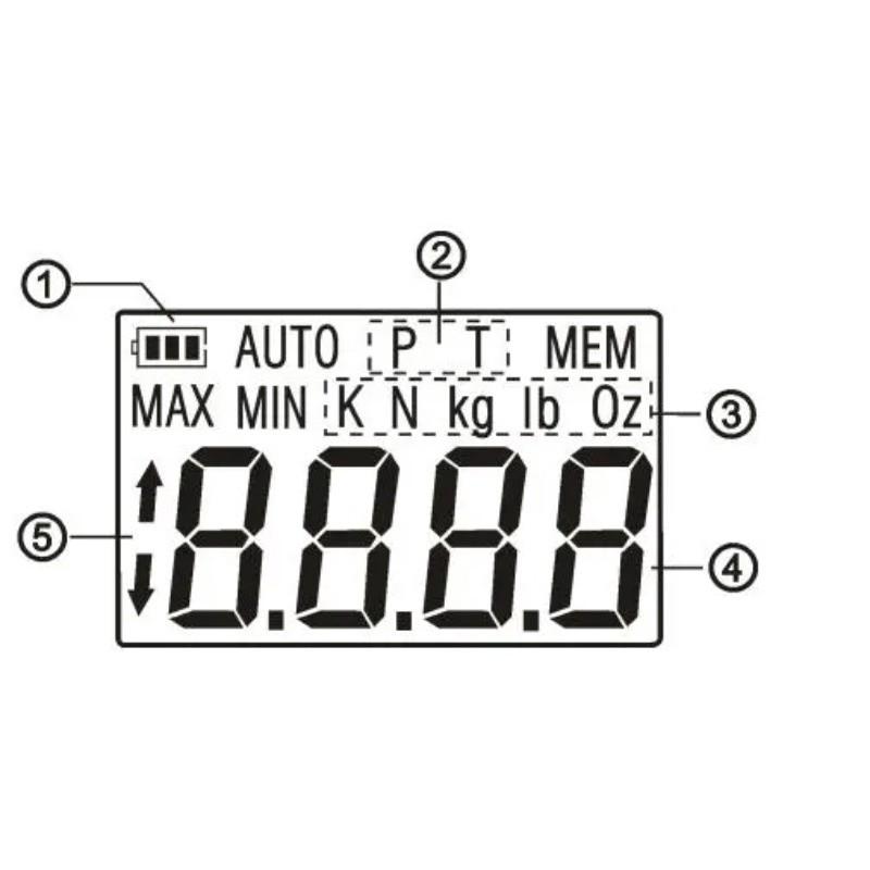 High Precision Force Gauge High Resolution Digital Display Push Pull Force Meter Small Portable Digital Dynamometer