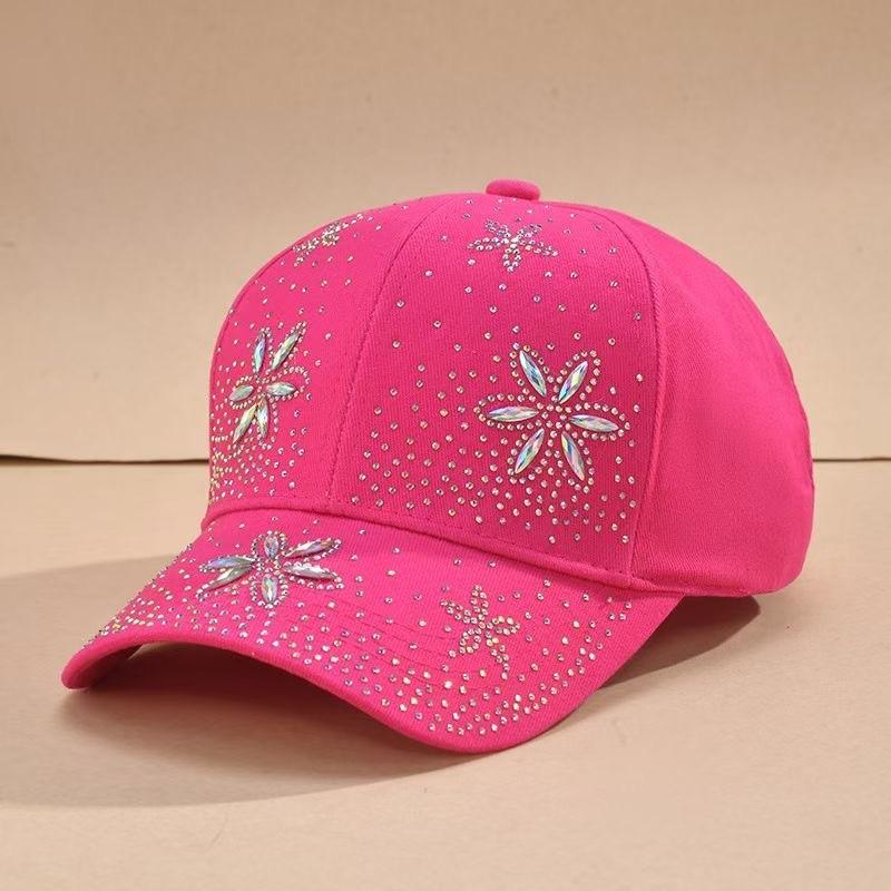 Alphabet Flower Embellished Baseball Cap With Adjustable Fit For Fashion Enthusiasts