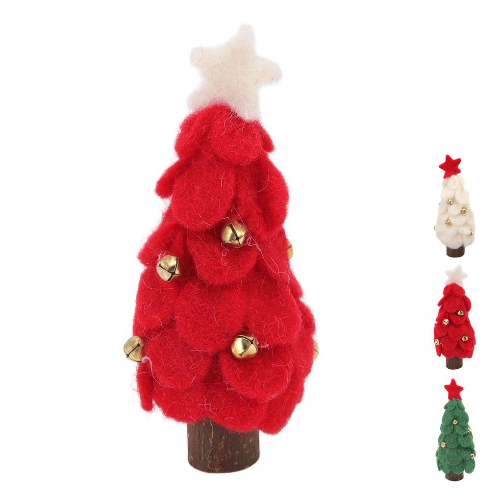 Décorations de Noël pour la Maison Arbre de Noël en Feutre de Laine Petit Arbre de Noël en Bois Ornements de Noël pour Affichage à la Maison Fenêtre