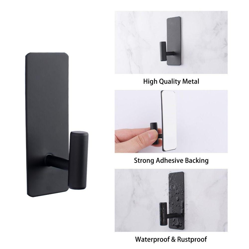 Self-Adhesive Sticky Holder Waterproof Closet Stick Robe Towel Hooks  Bathroom