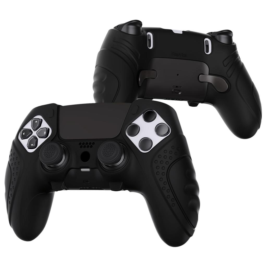 PlayVital Silikonhülle für PS5 Edge, weiche Gummi-Schutzhülle für PS5 Edge Wireless, inklusive Daumengriff Edition, rutschfester Controller,