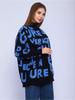 2025 Autumn/Winter European & American Chenille 3D Letter Embroidered Sweater: New Loose Jacquard Knit Top