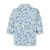 Haut floral d'été à la mode et décontracté pour femmes avec col en V, patchwork et manches trois-quarts