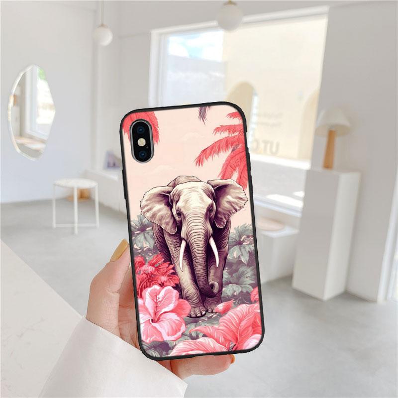 CJ5 Animal Elephant Soft Shell Phone Case for iPhone SE X XS XR 11 16E 17 Pro Max Air 8 7 6 6s Plus